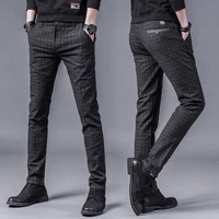 mens casual pants spring summer fashionable business mens pants stretch slim pants casual mens lightweight breathable trouser