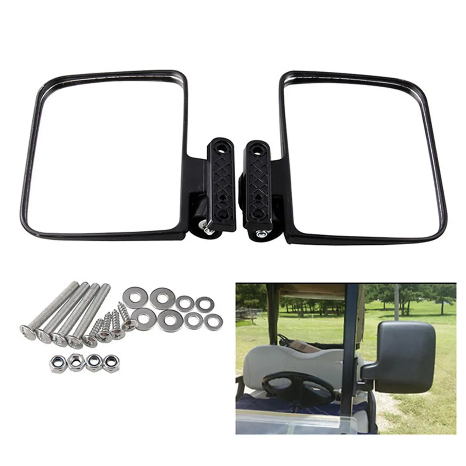 

Side Mirrors For Golf Carts Reversing Mirrors Rearview Mirrors Golf Cart Mirrors Side Rear View Mirrors Fits Club Car