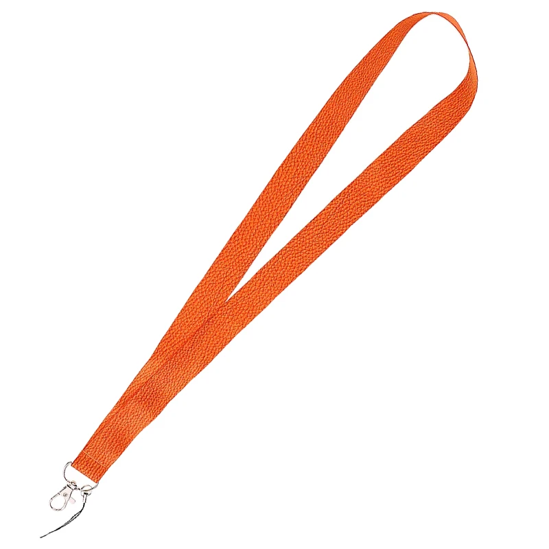

C3079 Orange Texture Neck Strap Lanyard for Key Keychain Mobile Phone Charm USB Badge Hang Rope Lariat Accessories Holiday Gift