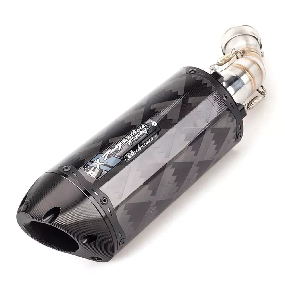 

NEW2023 Motorcycle Exhaust Pipe Aluminium Alloy Carbon Fiber Escape Moto Two Brothers Racing Cafe Racer for kawasaki Z900