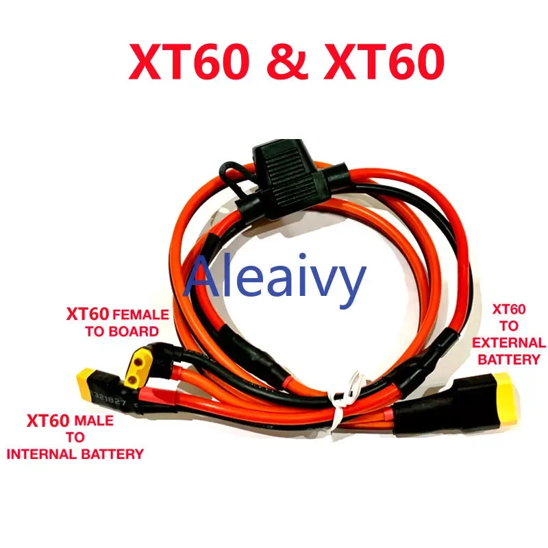 

For Parallel Extra Extension Ninebot /XIAOMI m365 and Pro 36v 48v Battery Pack Cable Kit XT30&XT60 Accessories + 30A Fuse