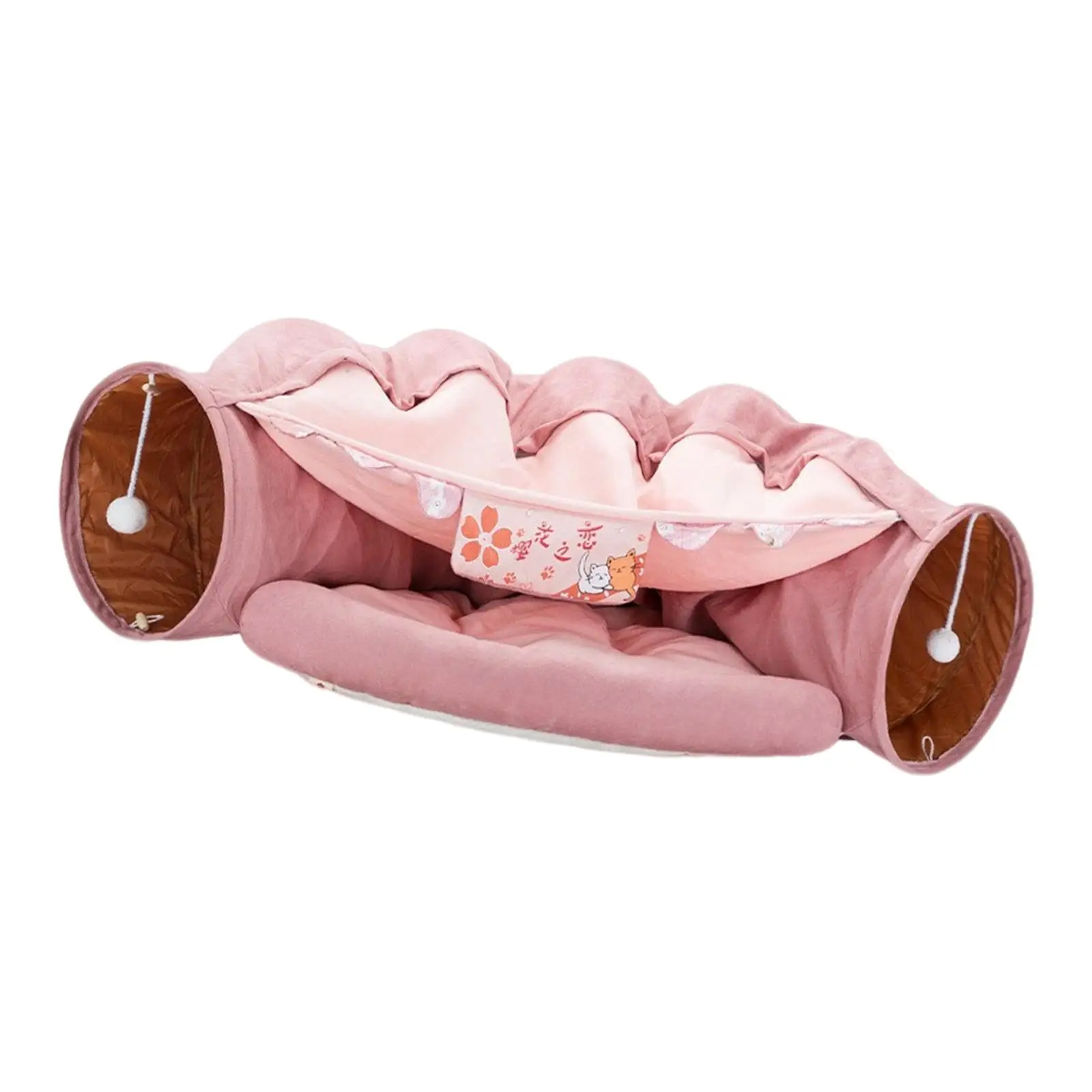 

Cat Tunnel with Scratching Ball Interactive Toys for Puppy Rats Chinchilla