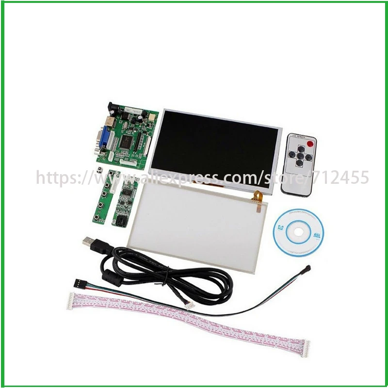 

Tontec 7" Raspberry Pi LCD Touch Screen Display TFT Monitor AT070TN90 with Touchscreen Kit HDMI VGA Input Driver Board