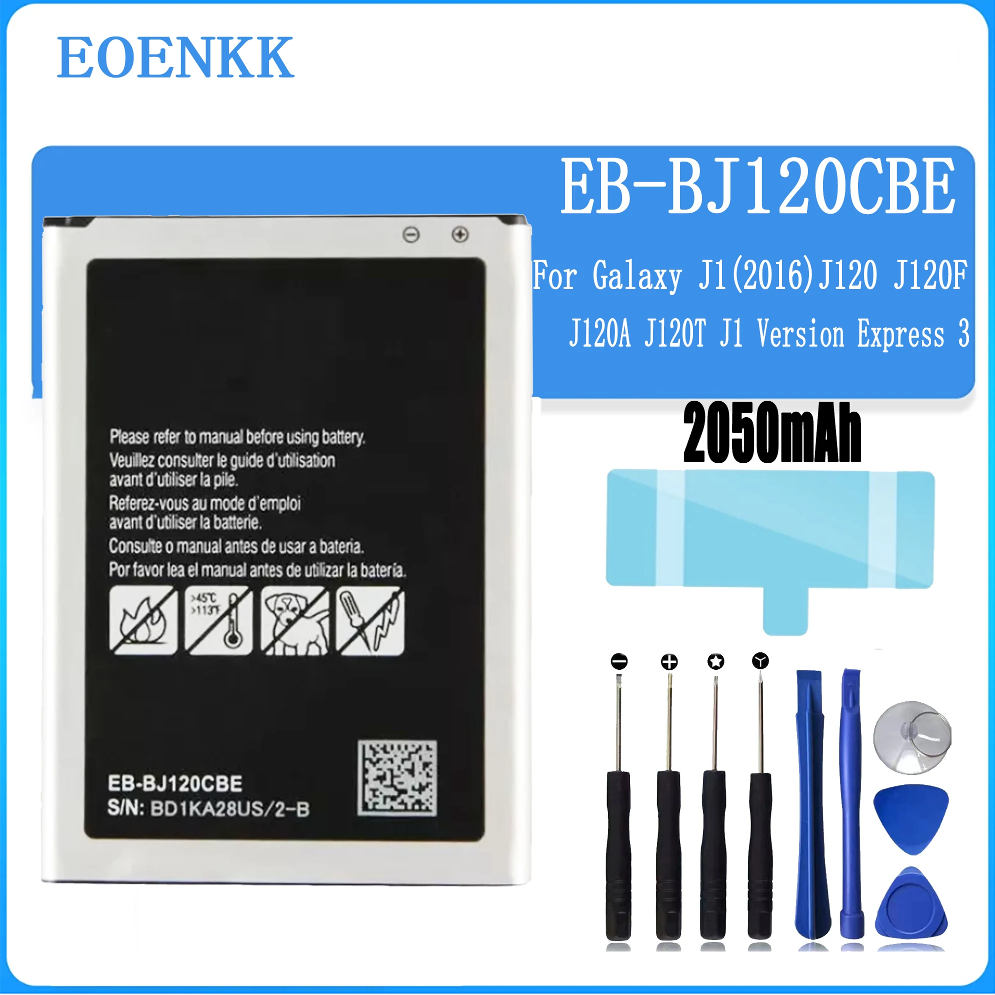 EB-BJ120CBU For Samsung Galaxy J1 2016 Version Express 3 J120 SM-J120A SM-J120F EB-BJ120CBE/BBE Repair Part Original Capacity