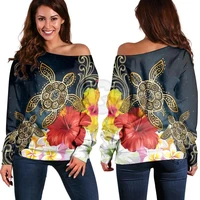 yx girl hawaii honu hibiscus galaxy 3d printed novelty women casual long sleeve sweater pullover
