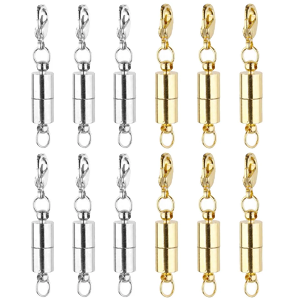 

12 Pcs Jewelry Clasps Connector Magnetic Bracelets Lobster DIY Making Connectors