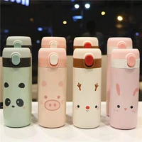 350ml450ml cartoon animal thermos portable nice cute insulated cup vacauum flask thermal water bottle for gift