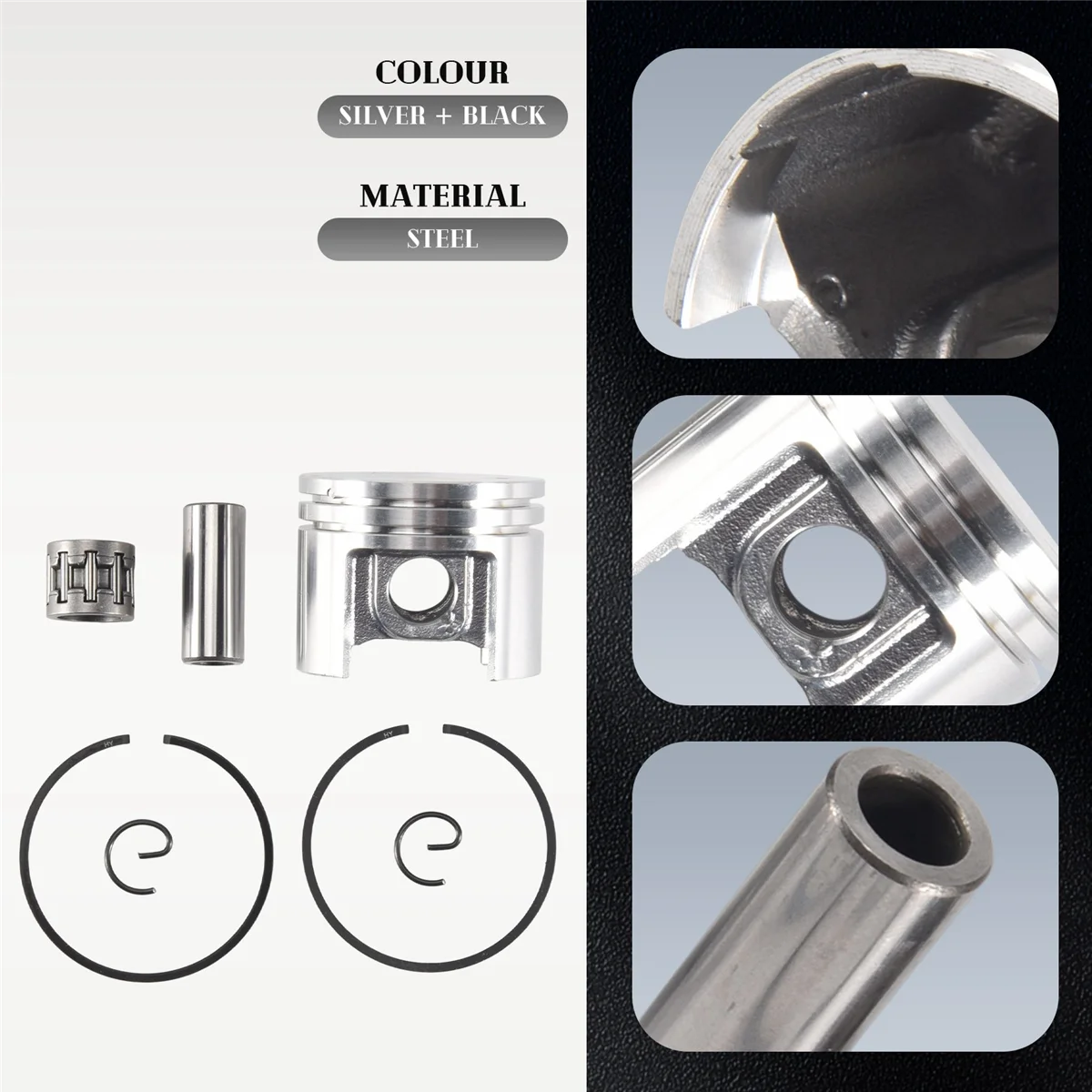 Поршень и кольца 38 мм комплект игольчатых подшипников 10 подходит для бензопилы