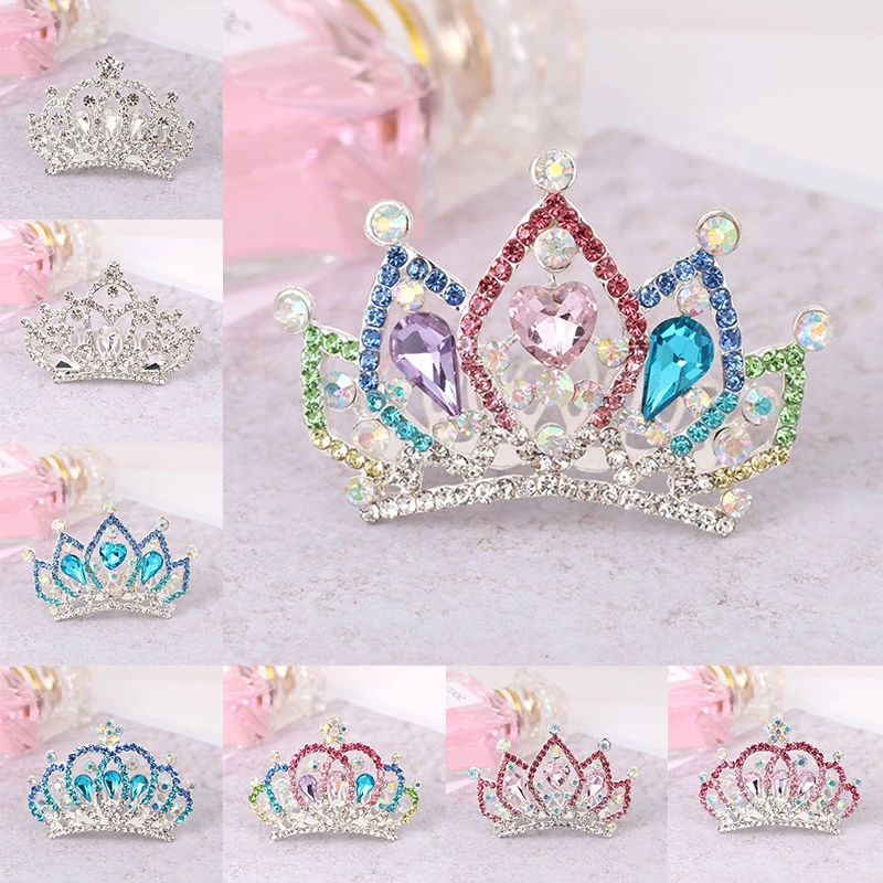 

Rhinestone Crown Hair Comb Kids Headdress Cute Princess Crowns Hairband Headdress For Girls Brithday Headband Accessories