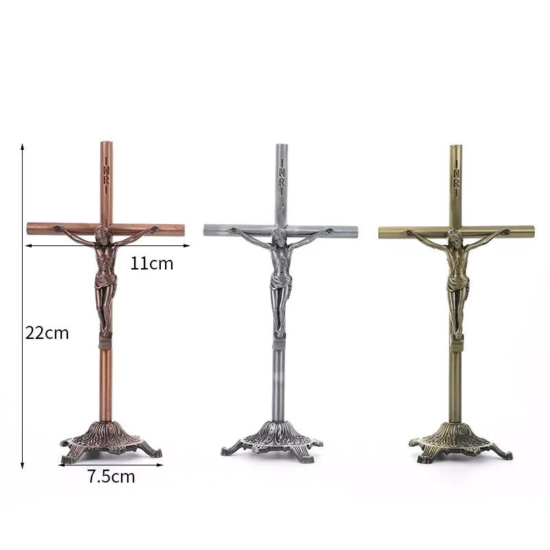 

Crucifix Christ Catholic Jesus Religious Church Decoration Stand Wall Antique Home Chapel Decor