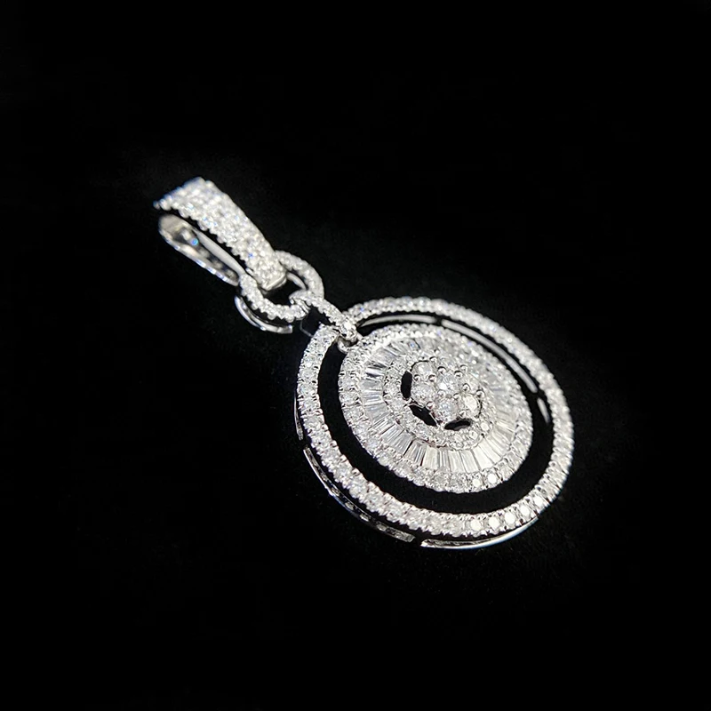 LUOWEND 18K ожерелье из белого золота роскошный блестящий дизайн 0 70 карат натуральный