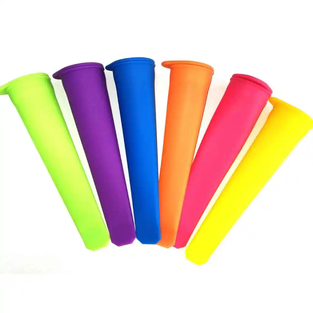 

8PCS Safe Food Grade Silicone Ice Mould Cream Block Molds Icy Pole Jelly Pop Popsicle Maker Set