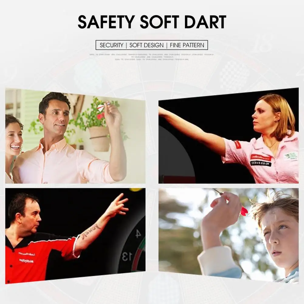 

Reusable 12Pcs Practical Durable Soft Tip Darts Set Lightweight Soft Darts Entertainment Dartboard Accessories