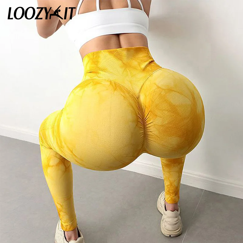 Женские спортивные бесшовные леггинсы для фитнеса эластичные штаны йоги с