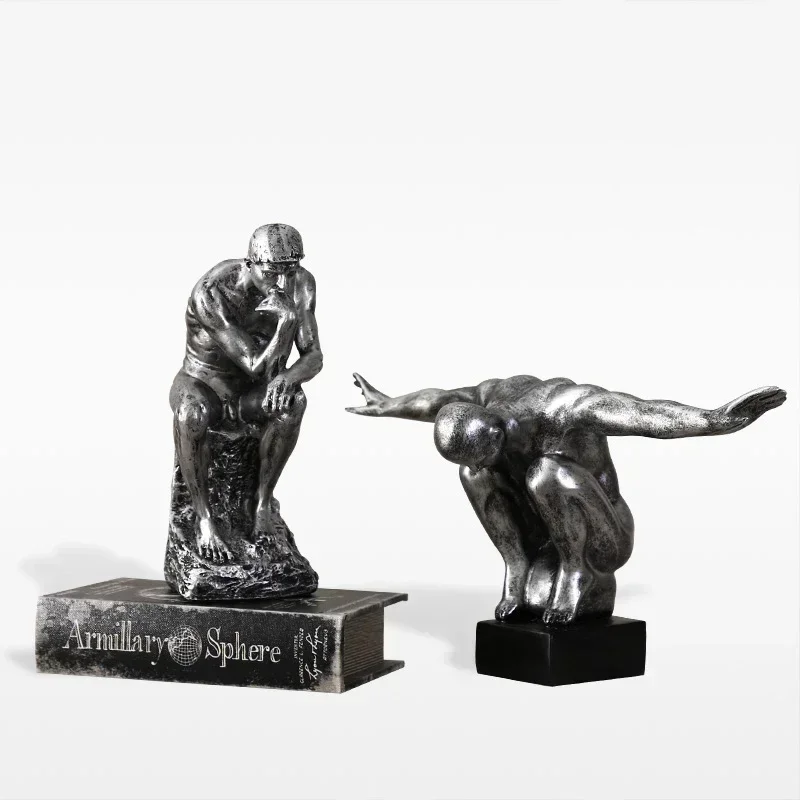 Скандинавская статуя героев мультфильма абстрактное искусство ретро украшение