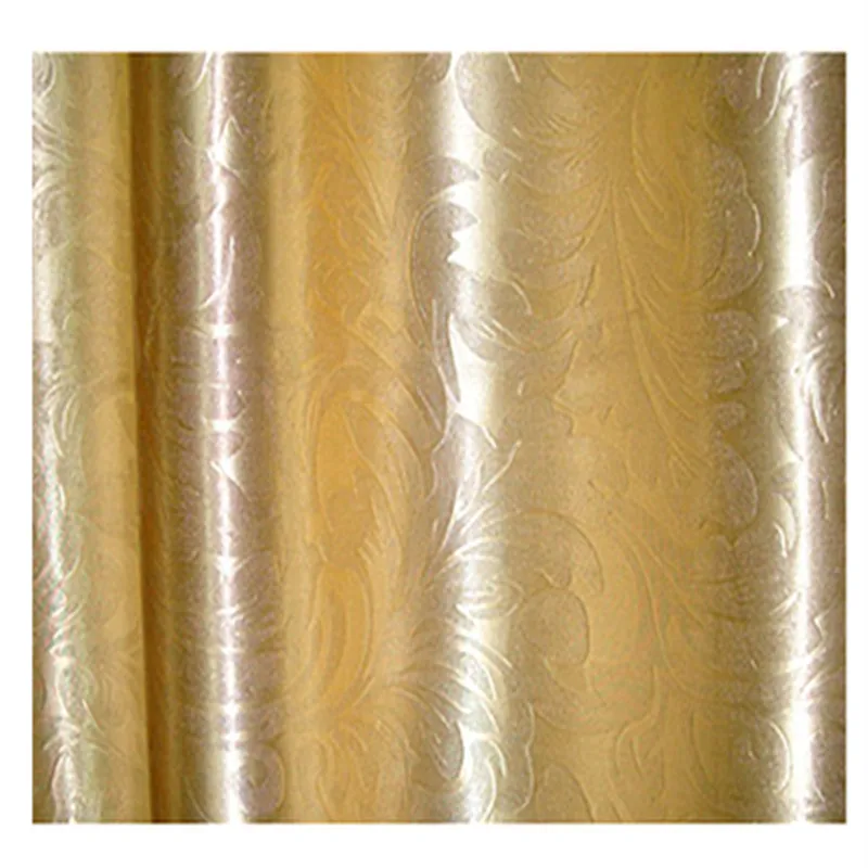 

Phoenix tail embossed curtain single-sided light blackout fabric bedroom golden curtain fabric