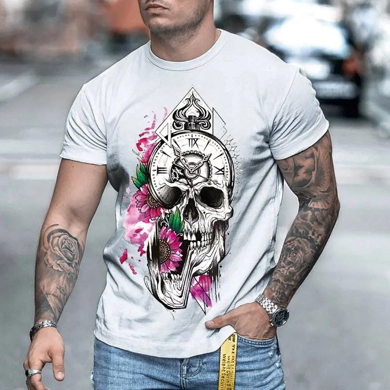 

Оригинальный дизайн футболки для мужчин 3D Печатный узор Повседневная рубашка с круглым вырезом быстросохнущая Изысканная Женская одежда Бесплатная доставка