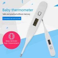 digital electronic thermometer with clear led digital lcd display waterproof need lr41 button battery home children thermometers