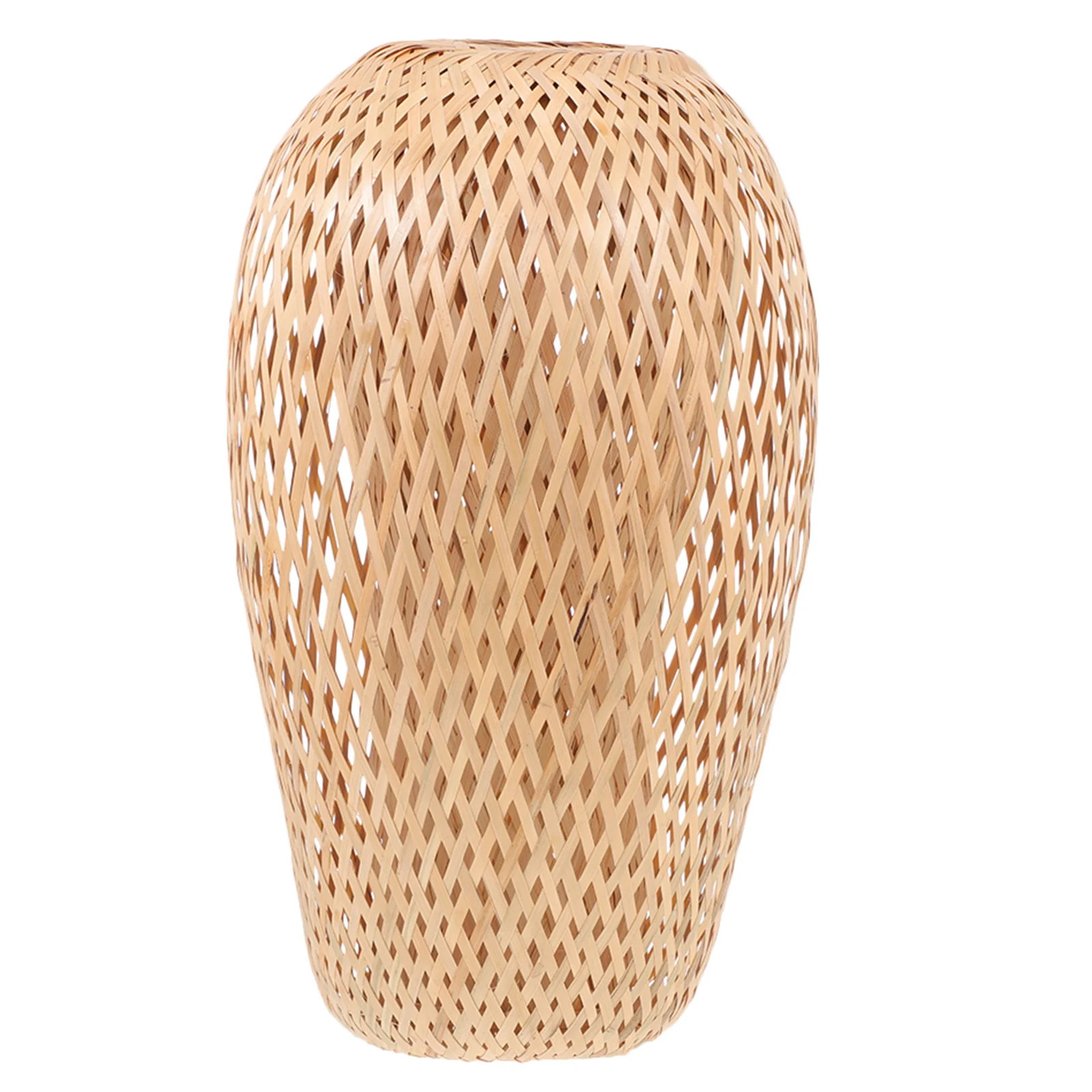 

1 Pc Natural Bamboo Lampshade Decorative Bamboo Weaving Hanging Lamp Lampshade (Wood)