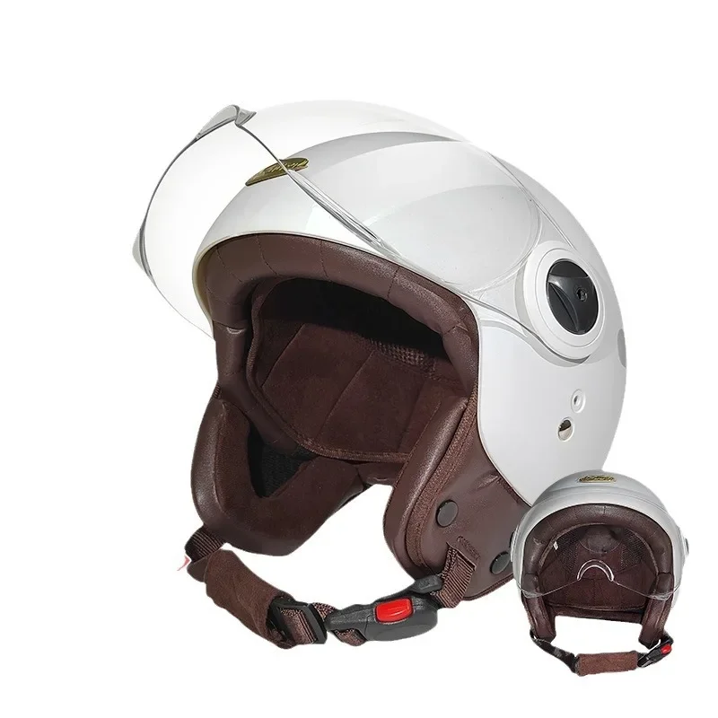 Сертифицированный 3C электрический мотоциклетный ретро-защитный шлем