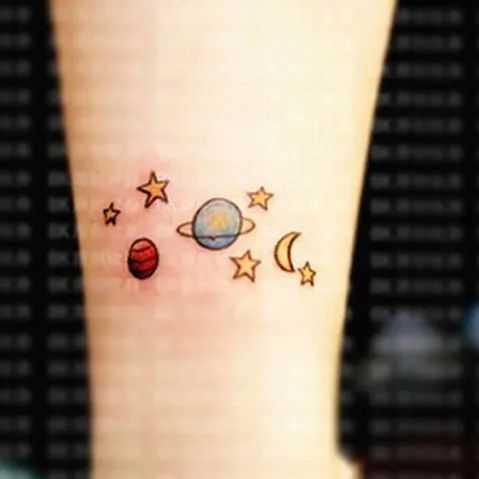 

Waterproof Temporary Tattoo Sticker cute stars moon cartoon tatto stickers flash tatoo fake tattoos for girl kids child gift 4