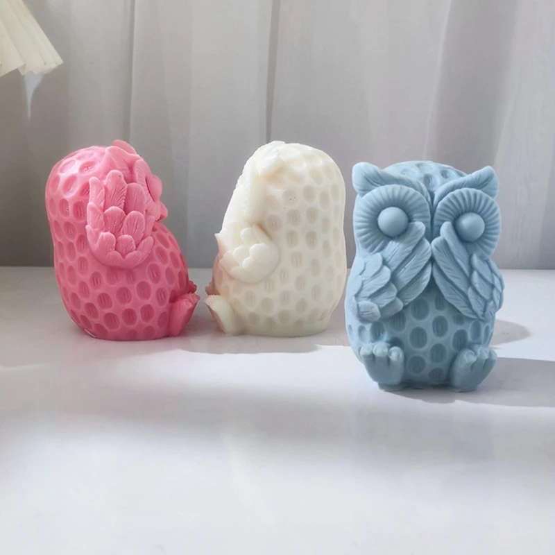

Owl Candle Silicone Mold Handmade Soap Moulds for Candle Making DIY Resin Crafts Rose Scented Candle Resin Mold Drop Shipping