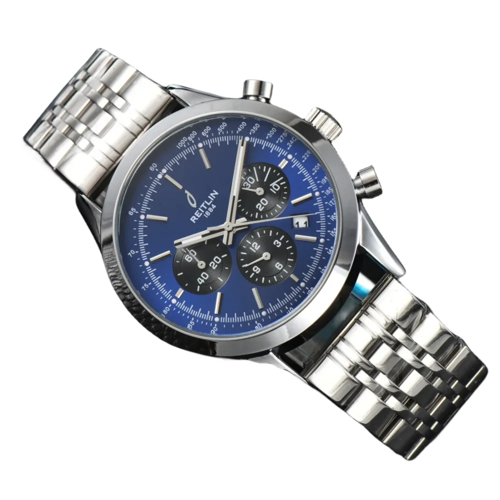 

Top AAA+ Breitling Watches For Mens Luxury Full Stainless Steel Automatic Date Wristwatch High Qulaity Business Quartz AAA Clock