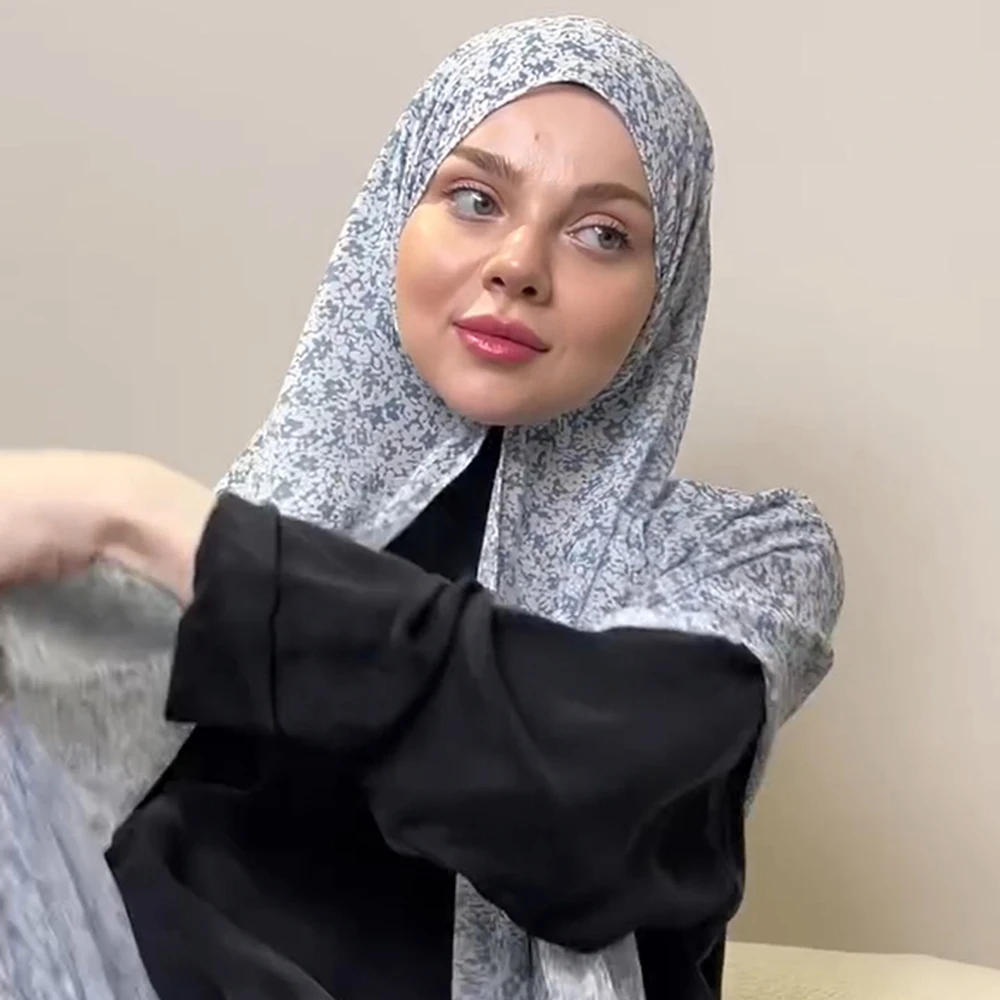 Шифоновый Хиджаб С Леопардовым Принтом Женская Шаль Тяжелым Пузырьковым