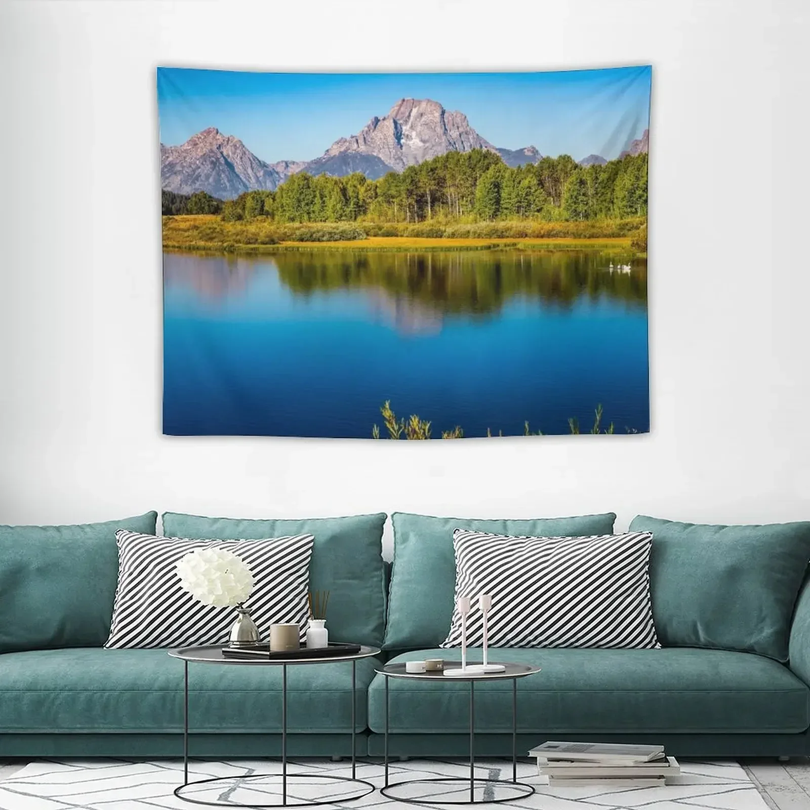 Гобелен Oxbow изгиб-mtan in the Grand Tetons декоративные обои для спальни гобелен на заказ