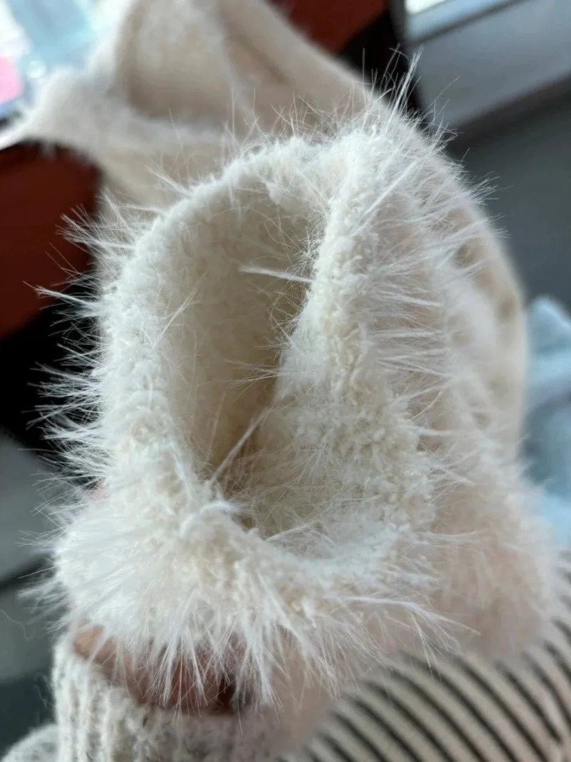 Шикарный однотонный белый вязаный кардиган милые свитера в японском