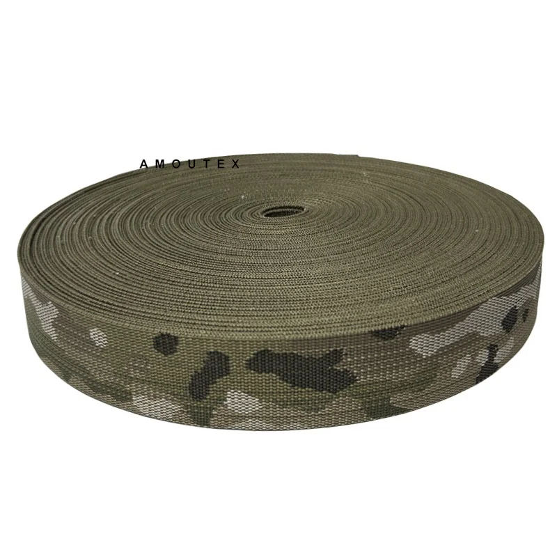 

5 Meter Jacquard Webbing MC Camouflage 4.0cm Wide Polyester Imitation Nylon Waistband Tactical Vest Molle Strap