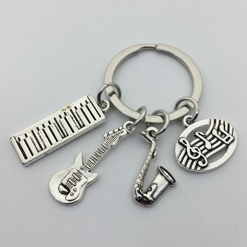 Брелок BrandNewMusic брелок для музыканта пианиста клавиатура пианино гитара саксофон