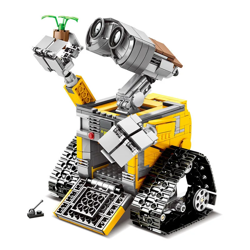 

687pcs Disney Wall E The Robot High-Tech Diy Building Blocks Idea Electic Figures Model Compatible Educational Toys For Children