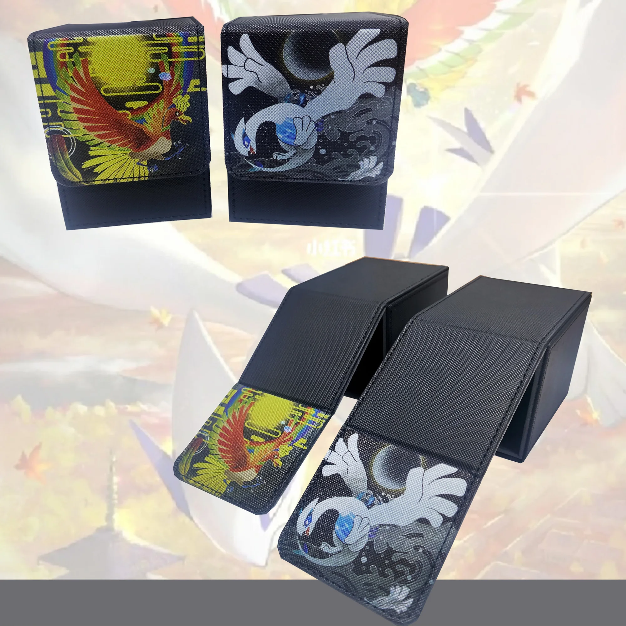 Diy Self Made PTCG Lugia Коллекция Коробка для хранения карт PTCG Ho-Oh Высококачественная коробка для магнитных карт из искусственной кожи Аниме Карты Подарочная игрушка (art.: 3920cb8ebed91) - 3920cb8ebed91