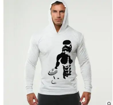 

2023HOT Cross border product men's fitness exercise muscle dumbbells printed cap cotton long-sleeve new style