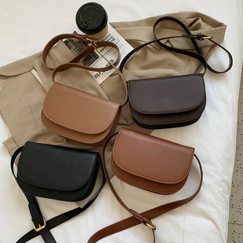 Simple Fashion Crossbody Bags for Women 2023 New Waist Pack Solid Color Ladies Handbags Saddle Bag Luxury Brand Shoulder Bag