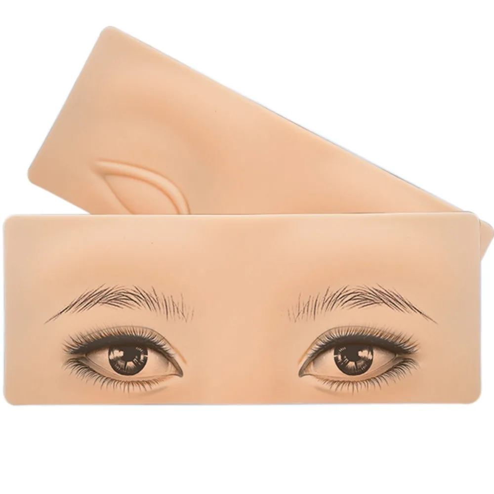 

3D Eyebrow Eyeline Practice Silicone Skin Makeup Practicing Fake Skin Reusable Makeup Training Board Makeup Accessories