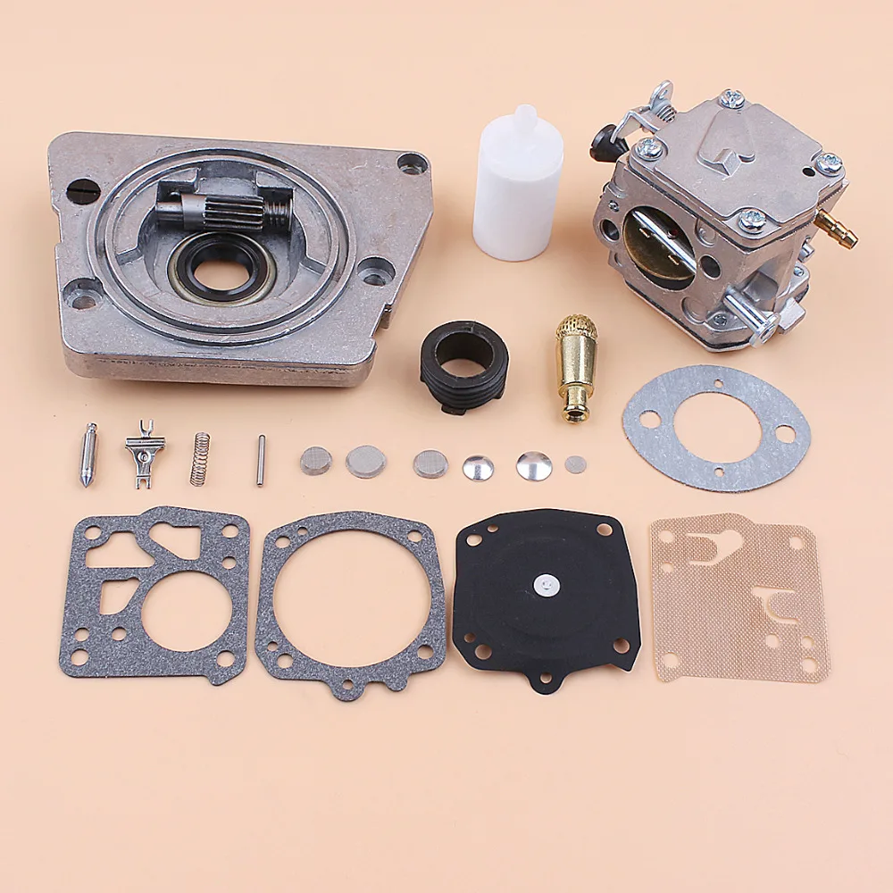 Carburetor Carb Oil Pump Worm Gear Kit Diaphragm For Husqvarna 61 266 268 272 272XP Husky Chainsaw Tillotson HS254B RK-23HS |
