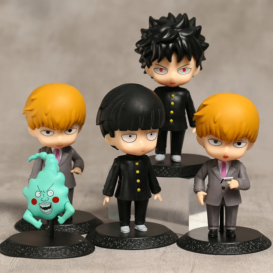 

Anime Toy Mob Psycho 100 Shigeo Ritsu Kageyama Reigen Arataka PVC Figures Collectible Brinquedos For Display 5pcs/set