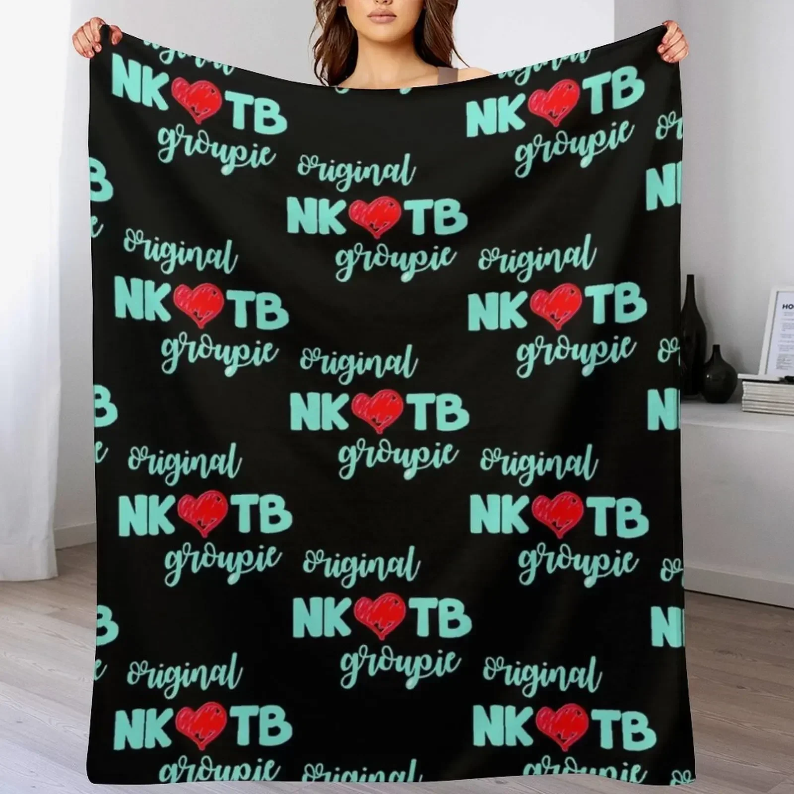 Забавный человек Nkotb Kids New On Shirt The Blocks Blue Awesome для любителей музыки одеяло кемпинга