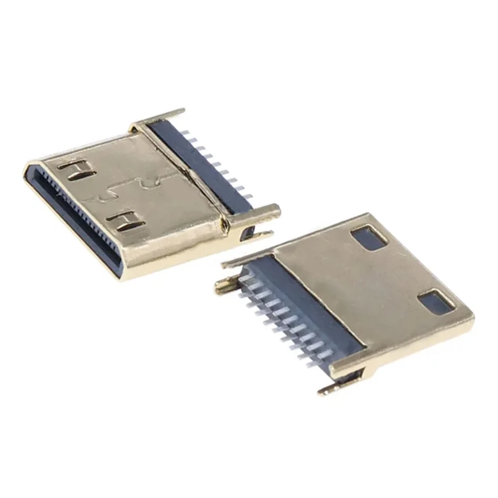 500 шт. позолоченные мини-кусачки для передачи данных HDMI 19P