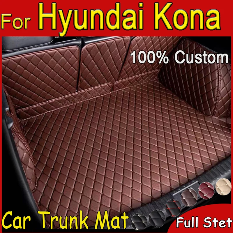 Коврики для багажника автомобиля Hyundai Kona Kauai OS 2018 ~ 2022 водонепроницаемые коврики