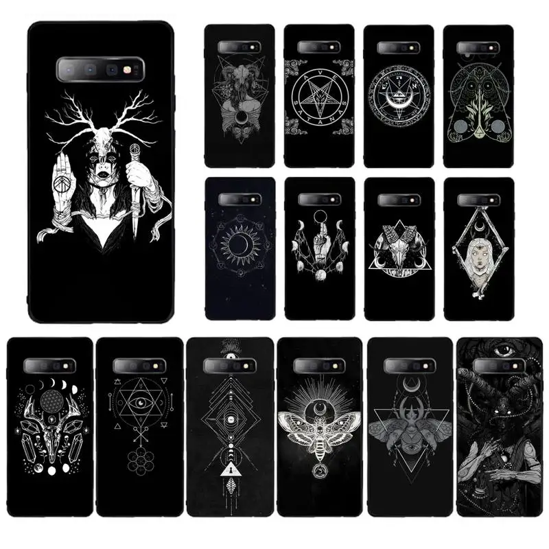 

MaiYaCa Occult Witchcraft Moon Gothic Witch Phone Case for Samsung S10 21 20 9 8 plus lite S20 UlTRA 7edge