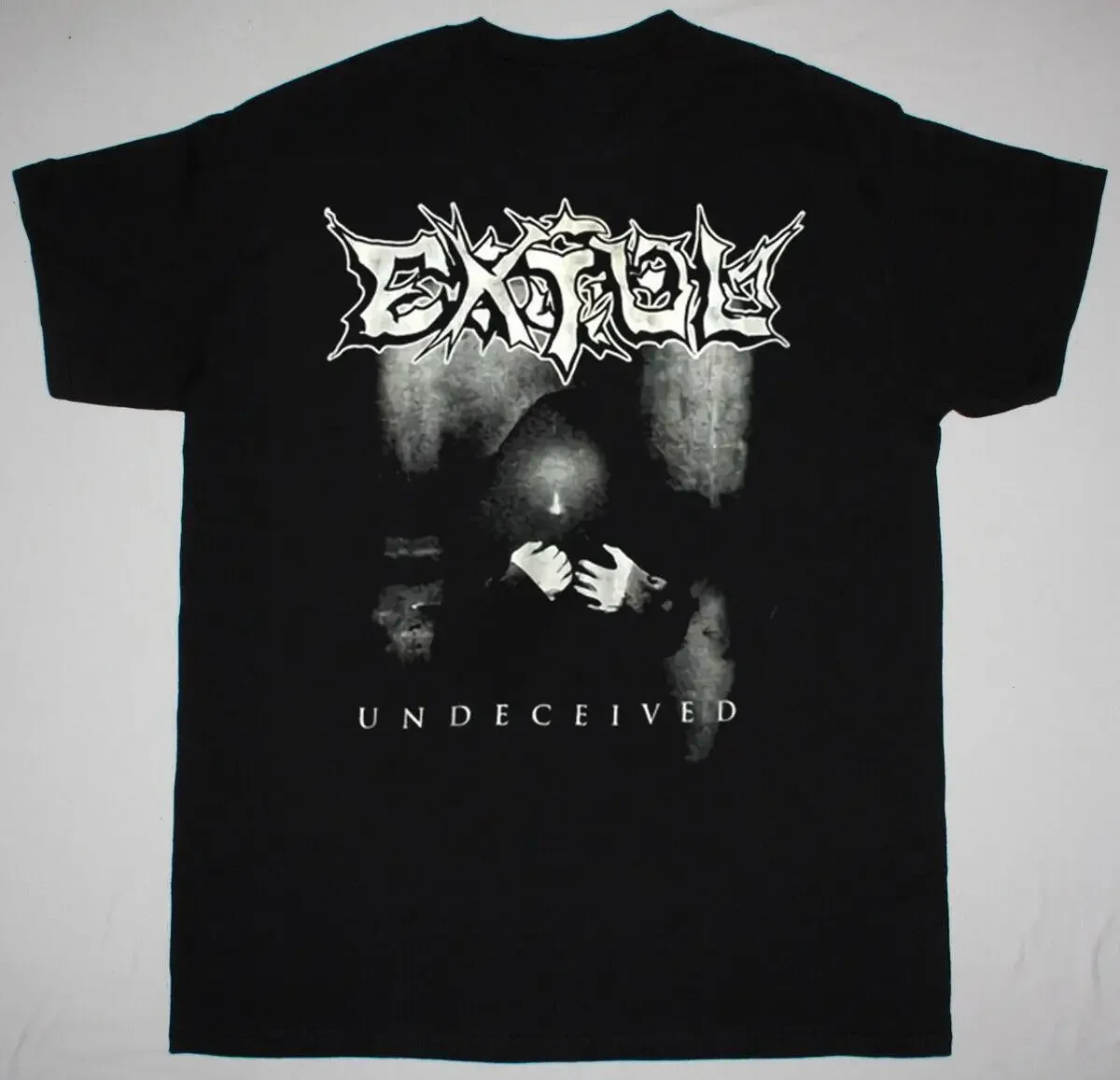 Черная рубашка унисекс Extol Undeceived Band размер S-3XL VC1310