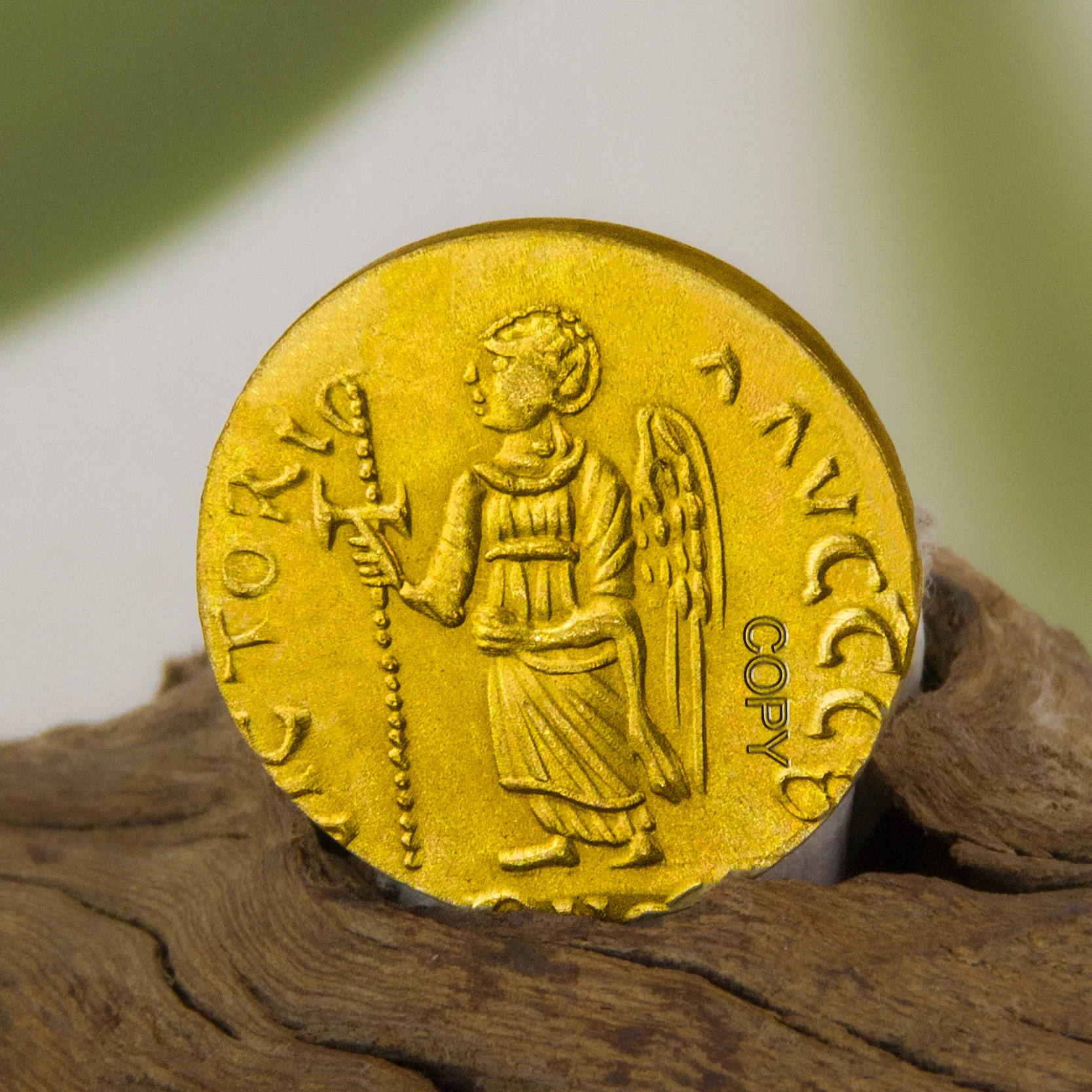 Копия золотой монеты анастасиус I бюст императора греческая мифология Jibaro Banshee