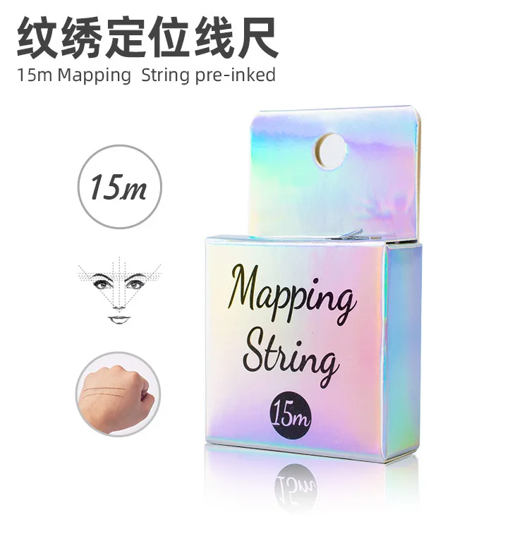 

Microblading 15 Meters Mapping Pre-Ink String for Makeup Eyebrow Dyeing Liner Thread Semi Permanent Positioning Measure Tool