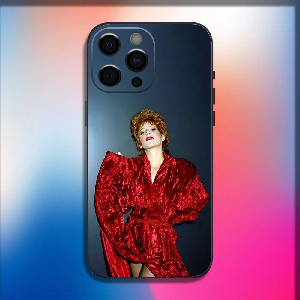 Singer M-Mylene Farmer Phone Case For iPhone 16 15 14 13 12 11 Pro X XS Max XR Plus Mini Soft Black Cover