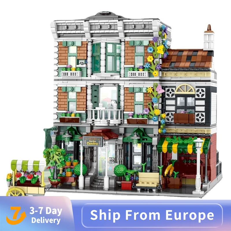 

Urge Expert City Street View MOC Garden Centre House Model Modular Building Blocks Brick 2716Pcs Contructsion Toys Kids Gift Set
