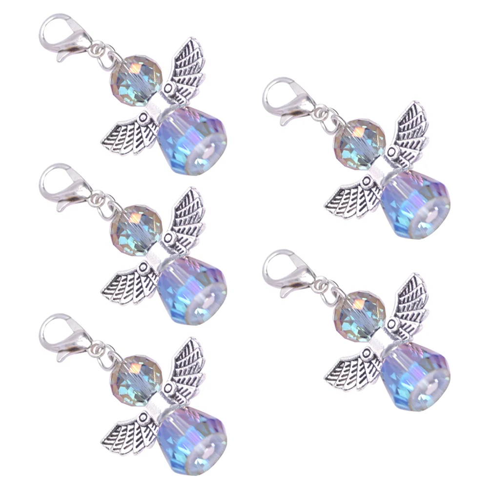 

5Pcs Girls Decorative Keychain Colorful Beads Keyring Purse Hanging Decor