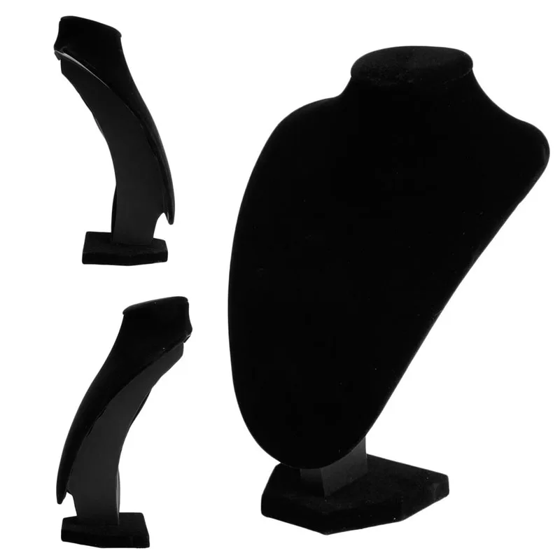 Черный бархат мольберт ожерелье цепочка дисплей подставка для бюста стойка дома